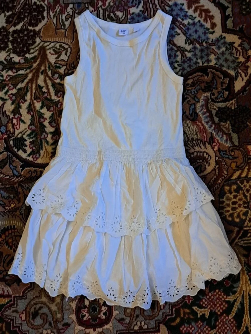 Gap Girls White Eyelet Dress XXL